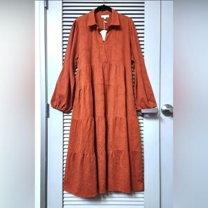 Umgee coral/orange dress, size 1xl